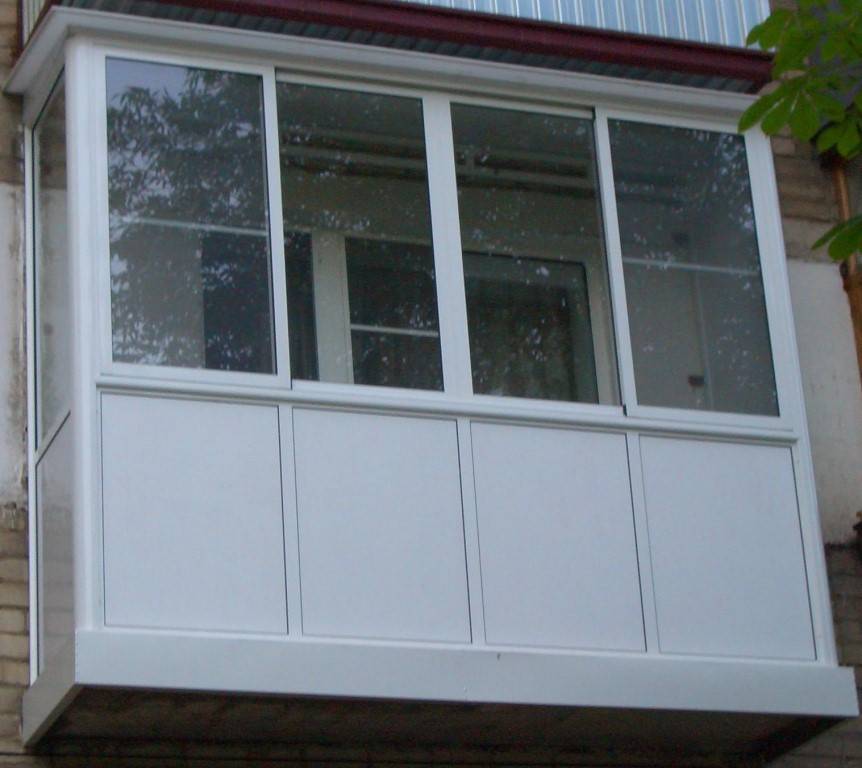 Алюминиевое остекление балкона профилем provedal