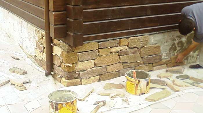 Инструкция по облицовке цоколя натуральным камнем - блог о строительстве