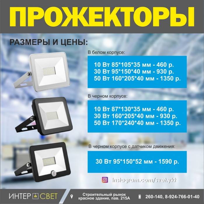 Топ-11 лучших моделей светодиодных прожекторов: рейтинг + советы, как выбрать прожектор