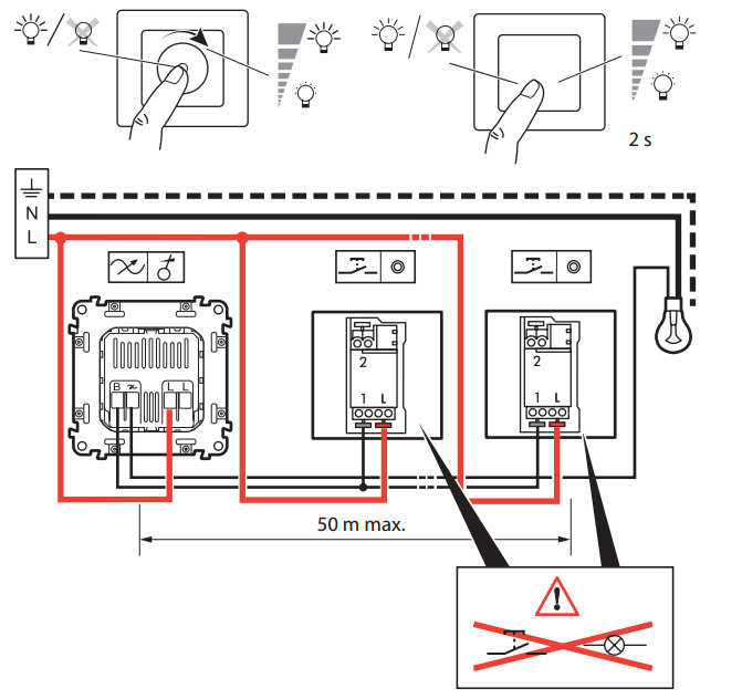 Проходной диммер схема подключения: как установить для ламп