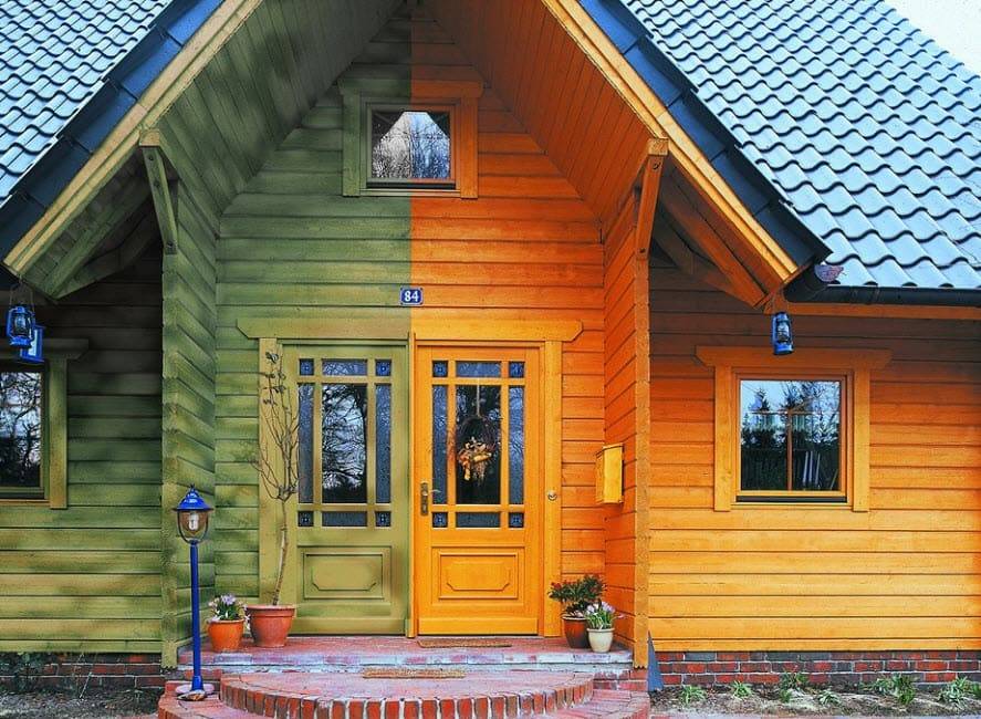 Чем покрасить деревянный дом снаружи и внутри?