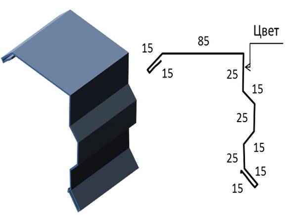 Торцевая планка для металлочерепицы: размеры и порядок монтажа, разновидности