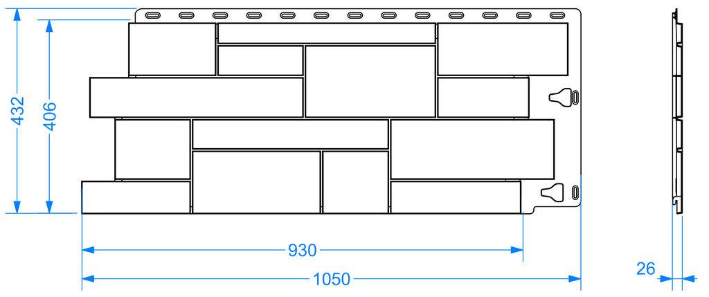 Размеры панелей цокольного сайдинга популярных производителей
