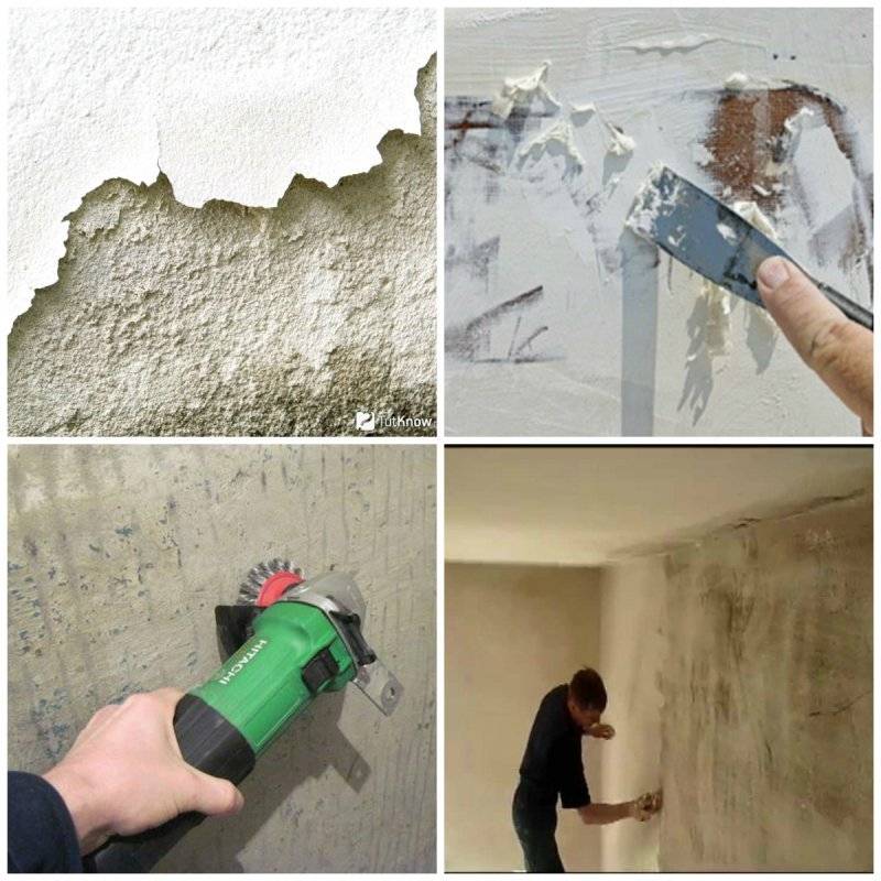 Как отбить штукатурку от стены или потолка: когда нужно это делать, чем лучше работать со старым покрытием, как быстро и без пыли очистить поверхность до кирпича?
