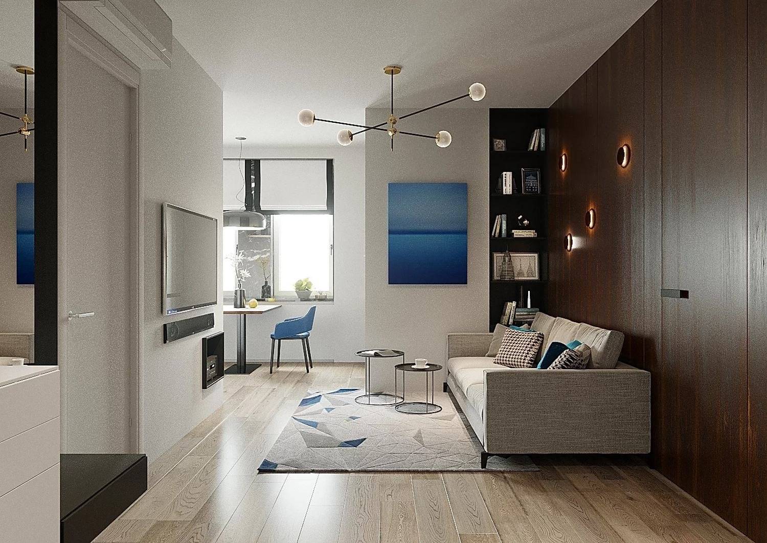 Дизайн современной квартиры-студии - фото, идеи лучших интерьеров
