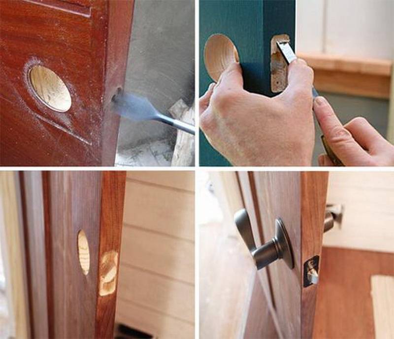 Инструкция по установке запирающих механизмов в межкомнатную дверь, особенности врезки замка с ручкой