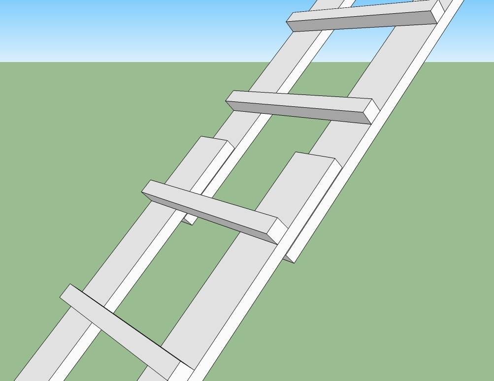 Как сделать складную лестницу на конек крыши - рассматриваем варианты