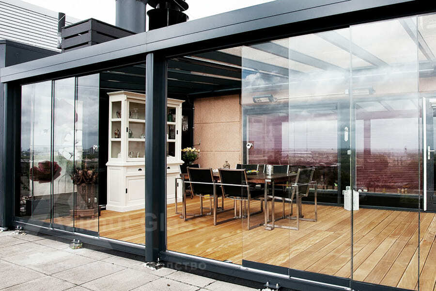Раздвижные окна для террасы - особенности конструкции и рекомендации по выбору