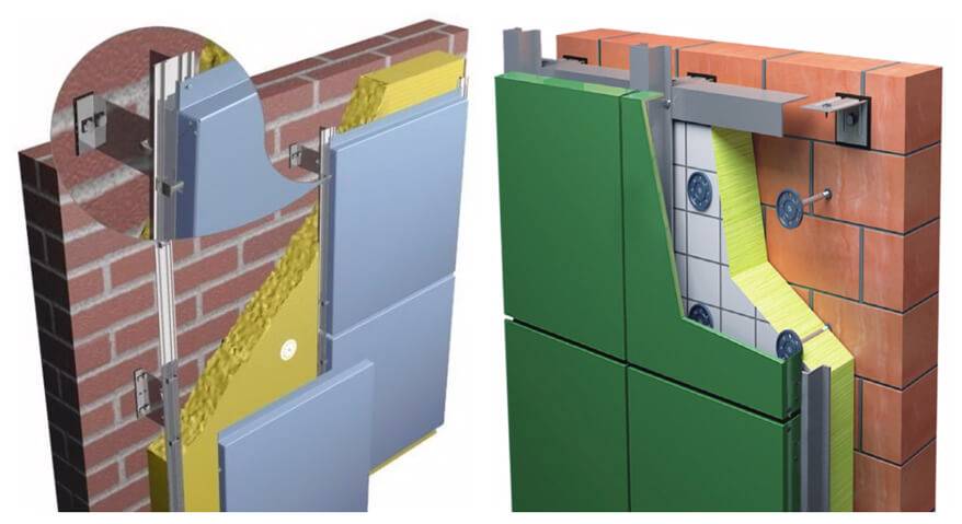 Вентилируемые фасады для коттеджей: плюсы и минусы, монтаж