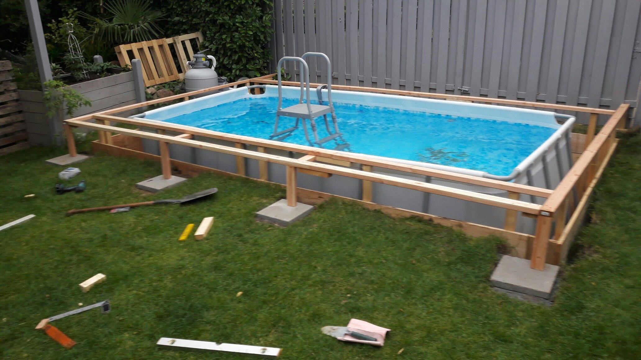 Деревянная терраса вокруг бассейна: проект, подготовительные этапы и укладка своими руками