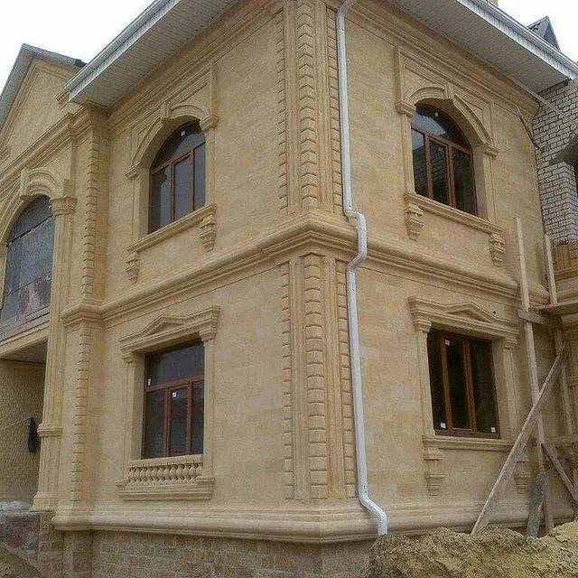 Дагестанский камень для фасада: технология отделки и облицовки + достоинства и недостатки и фото