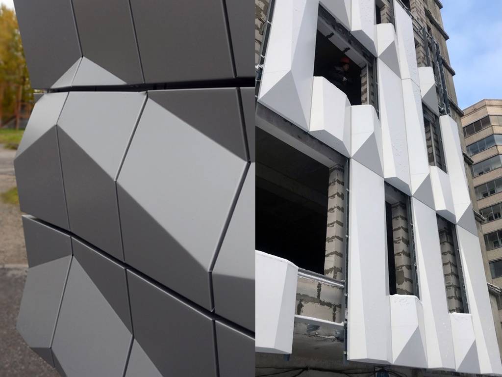 Алюминий для облицовки фасадов зданий