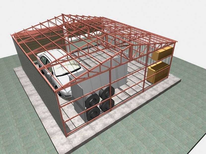 Каркасный гараж: как построить своими руками, пошаговая инструкция