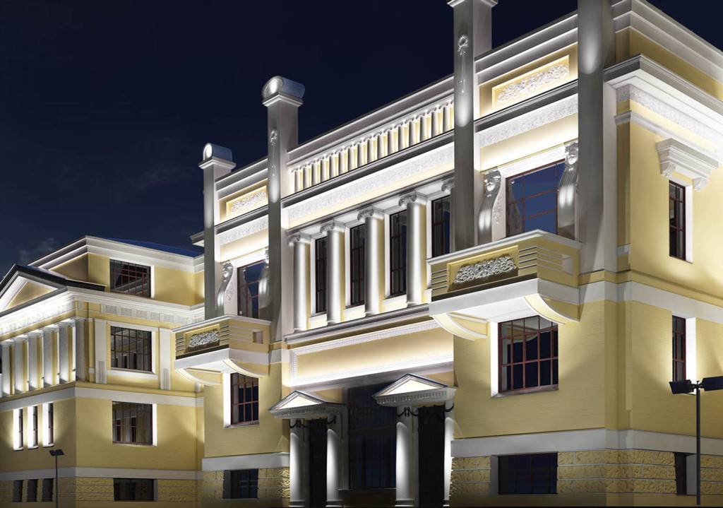 Архитектурная подсветка фасадов зданий: цели и средства | mastera-fasada.ru | все про отделку фасада дома