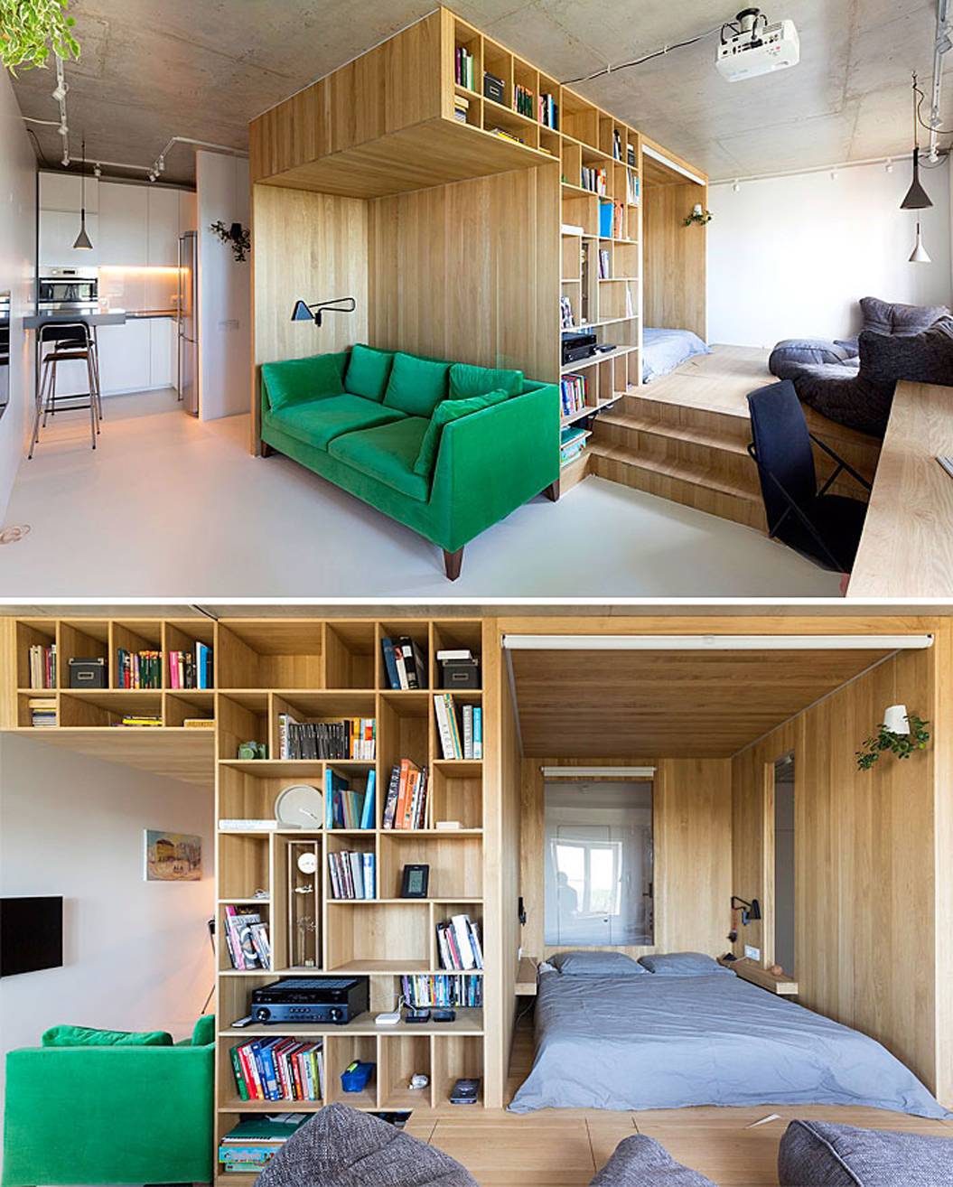 Дизайн квартиры студии 30 кв. м. - 50 лучших фото идей по оформлению интерьера