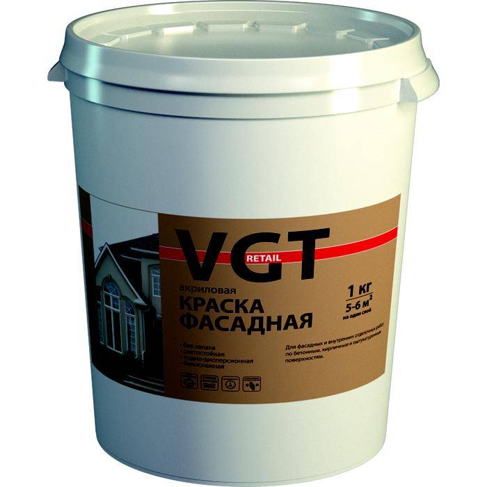 Технические характеристики фасадной краски вгт (vgt) + достоинства и недостатки материала