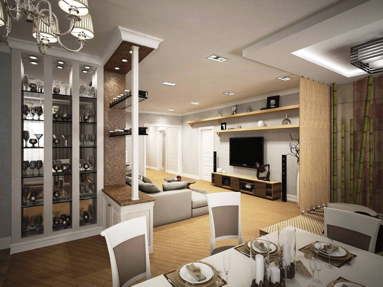 Дизайн интерьера кухни-гостиной в 2022 году