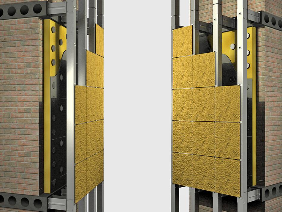 Вентилируемый фасад из керамогранита: преимущества, особенности и монтаж