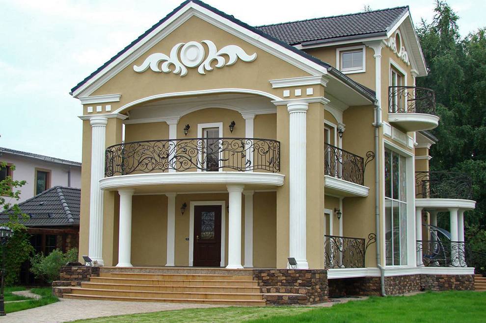 Фасадная лепнина - основные разновидности фасадного декора дома (100 фото новинок)