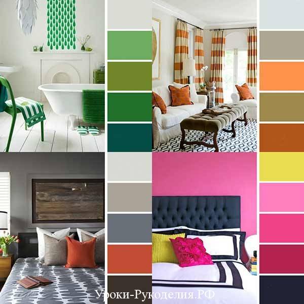 Сочетание цветов в интерьере 202 фото таблицы и раскладки с палитрой для дизайнеров. как сочетаются цветовые гаммы пола и потолка, стен и мебели