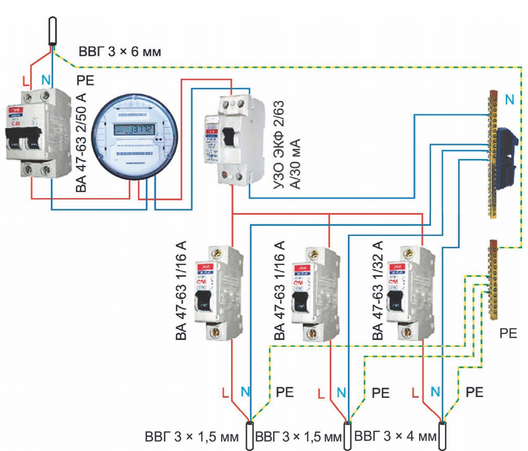 Подключение счётчиков электроэнергии: советы, схемы и инструкции, как подключать однофазный к сети