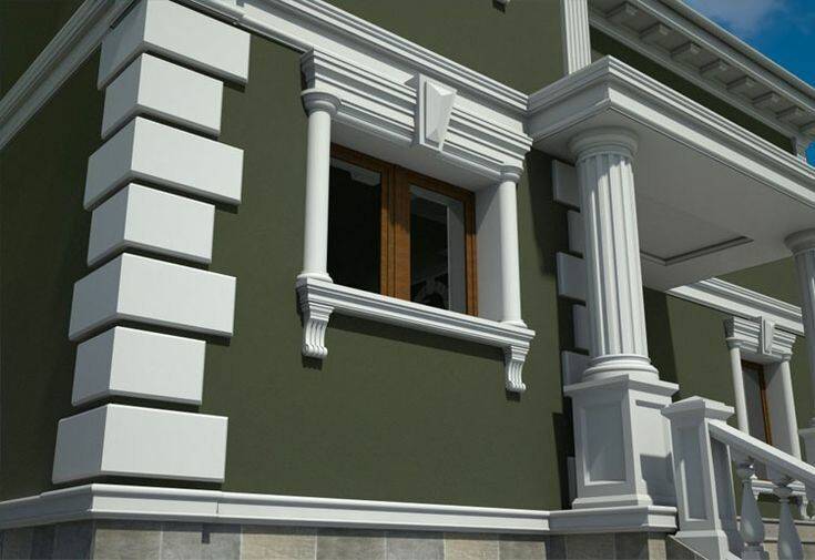 Фасадный декор: названия элементов, виды материалов, особенности монтажа