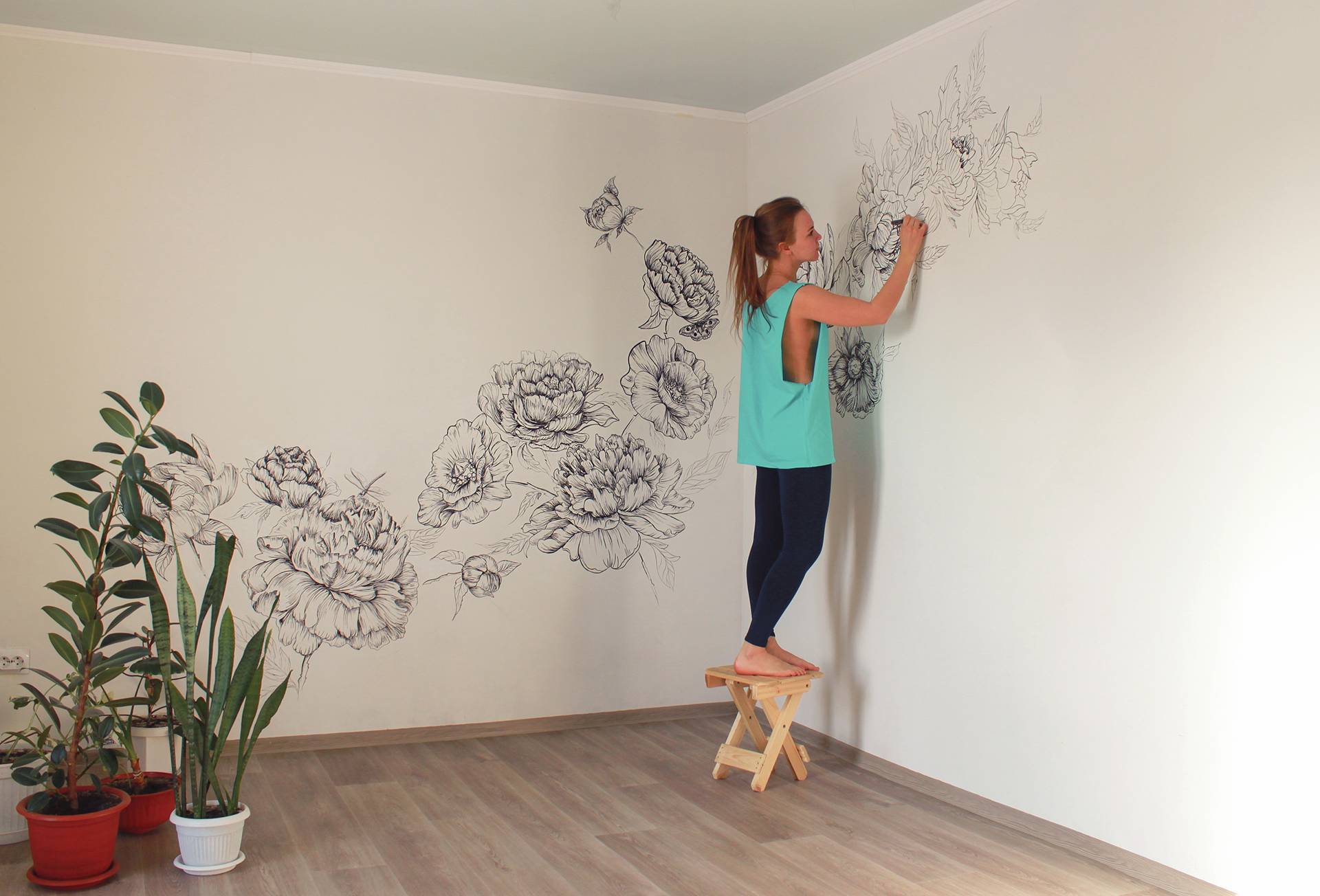 Мастер класс - трафаретная роспись стен своими руками фото и видео