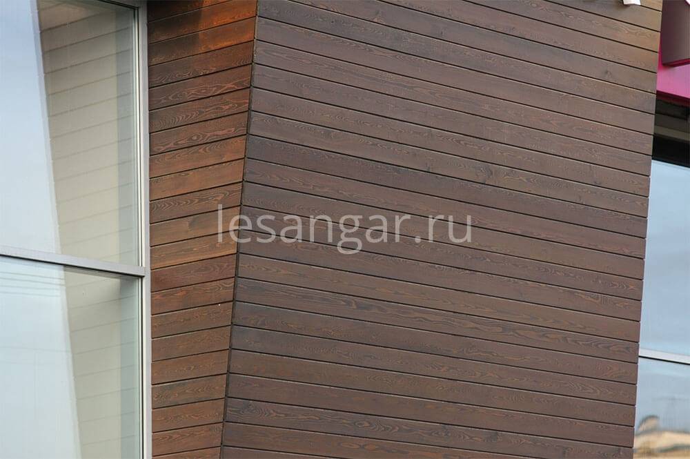 Фасадный планкен из лиственницы и сосны. монтаж фасада.