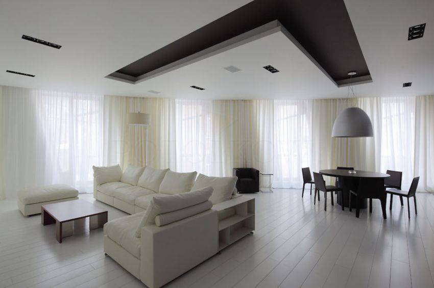 Натяжные тканевые потолки в интерьере - лучшие дизайнерские решения