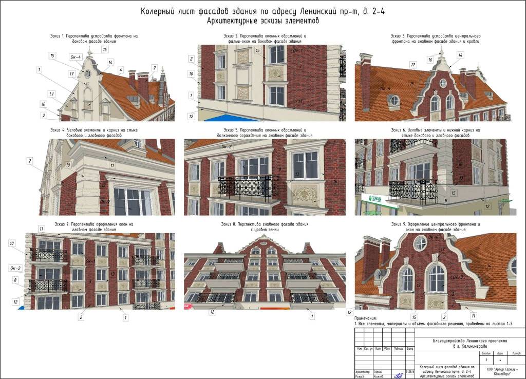 Проект фасада здания