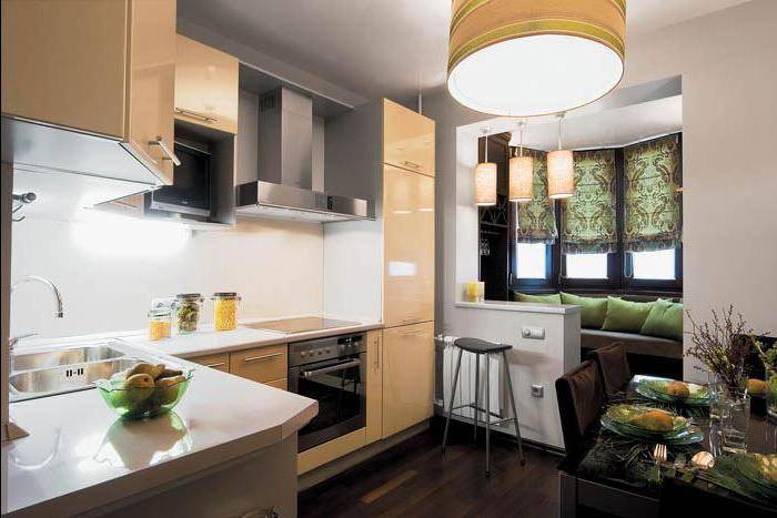 Дизайн кухни, совмещенной с лоджией, особенности интерьера, в том числе для 11 кв м + фото