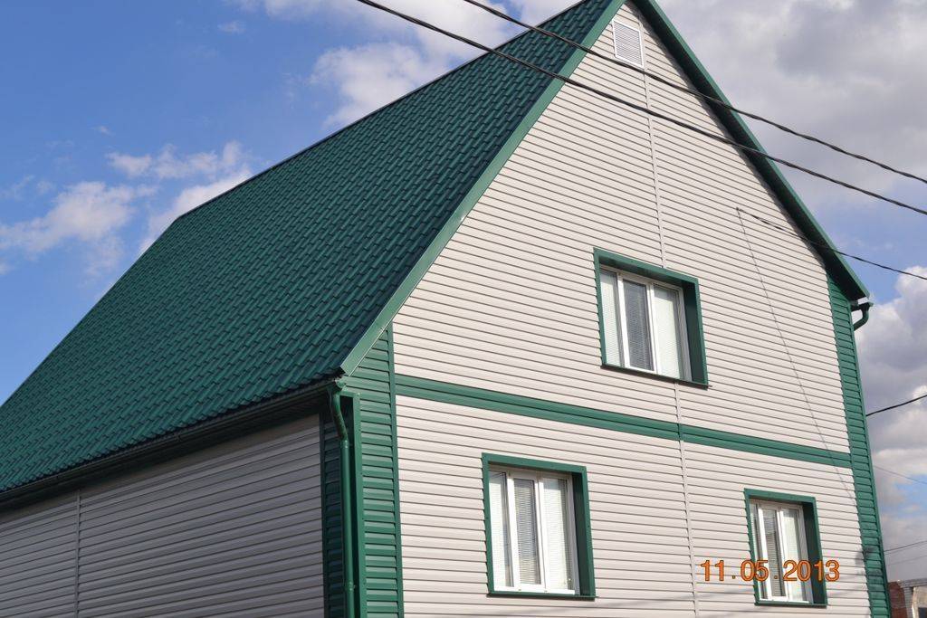 Крыша зеленая какого цвета сайдинг