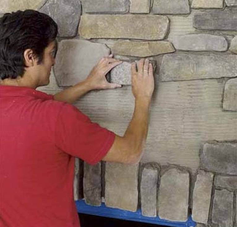 Укладка гипсовой плитки под кирпич на стену: как класть, инструкция