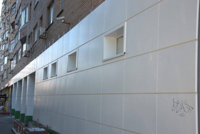 Установка алюминиевых композитных панелей | стройфасад