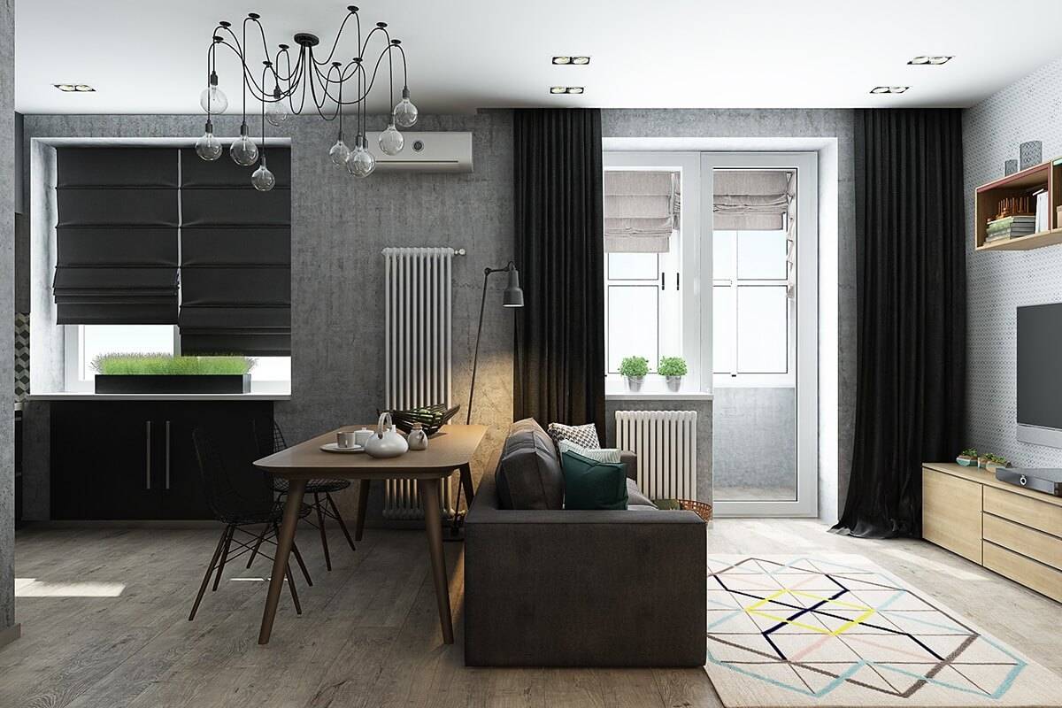 Дизайн однокомнатной квартиры 35 кв м фото: увеличение пространства, зонирование