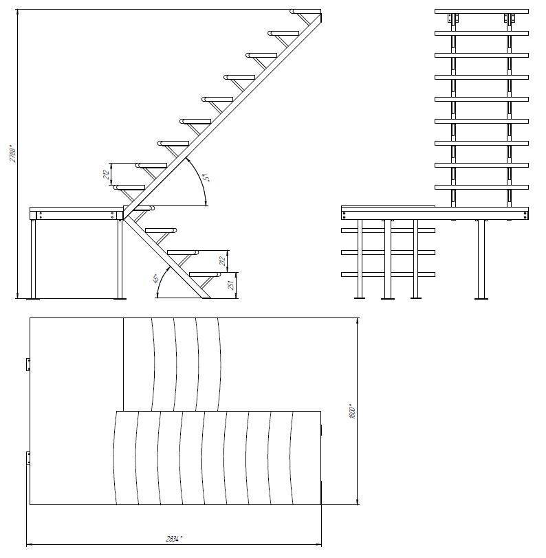 Лестница из профильной трубы своими руками: схема, виды и сварочные работы