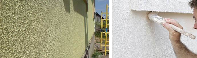 Фактурная краска для стен: характеристики, виды, нанесение, использование + фото