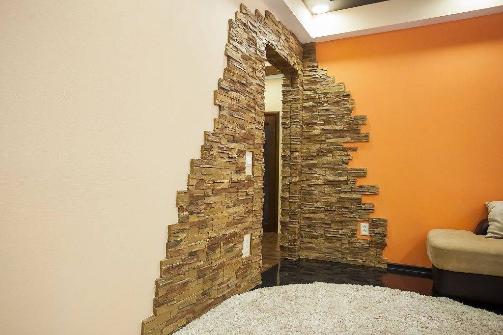 Отделка стен камнем: выбор материала и варианты оформления интерьера (60 фото)