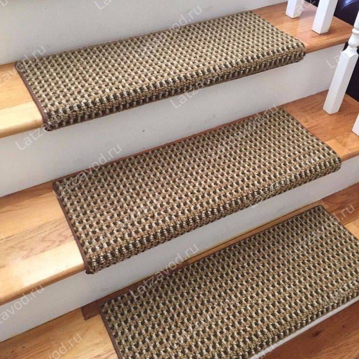 Лестница с ковролином: накладки на ступени, как обшить