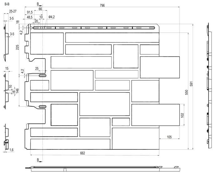 Цокольный сайдинг: размеры панелей и комплектующих
