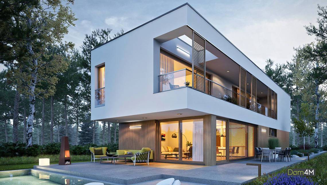 Проекты современных домов в стиле модерн - планы и чертежи красивых одноэтажных и двухэтажных коттеджей