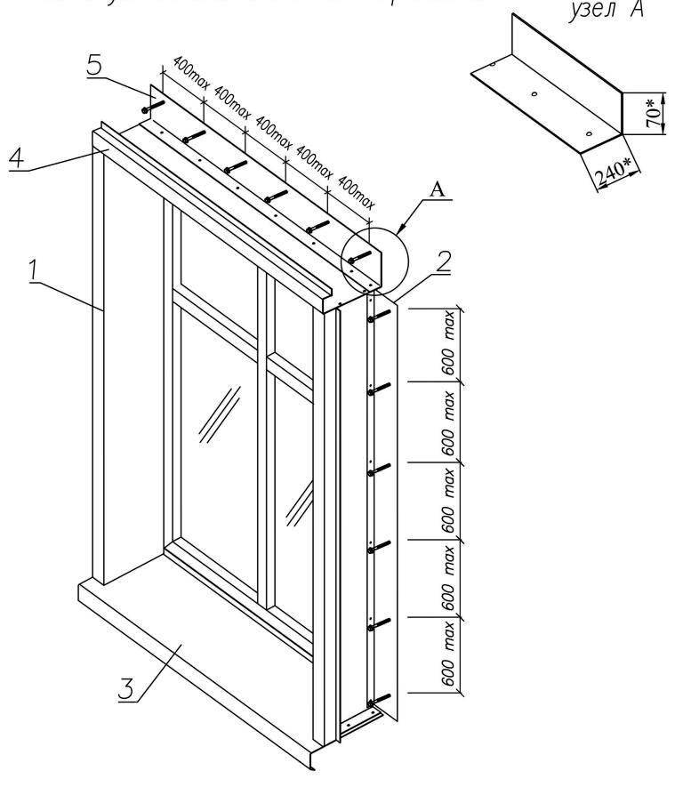 Обшивка оконных откосов металлом снаружи схема