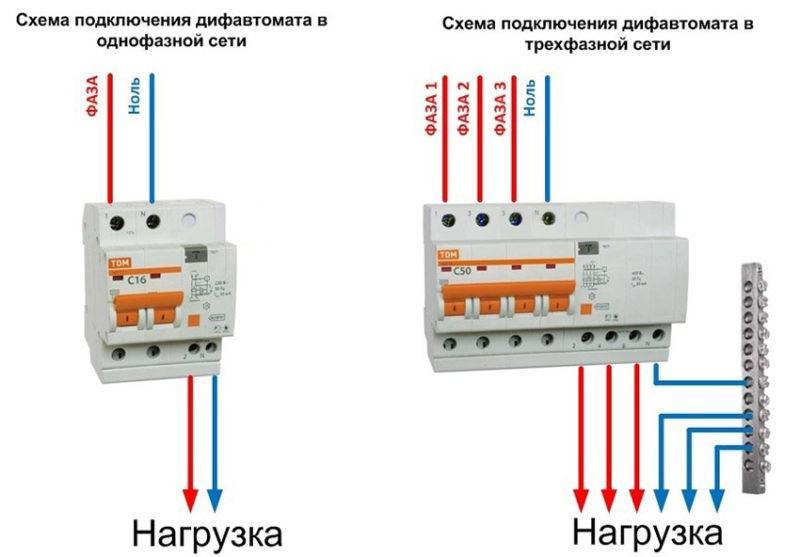 Подключение дифавтомата в однофазной сети: 2=1+1 | блог домашнего электрика