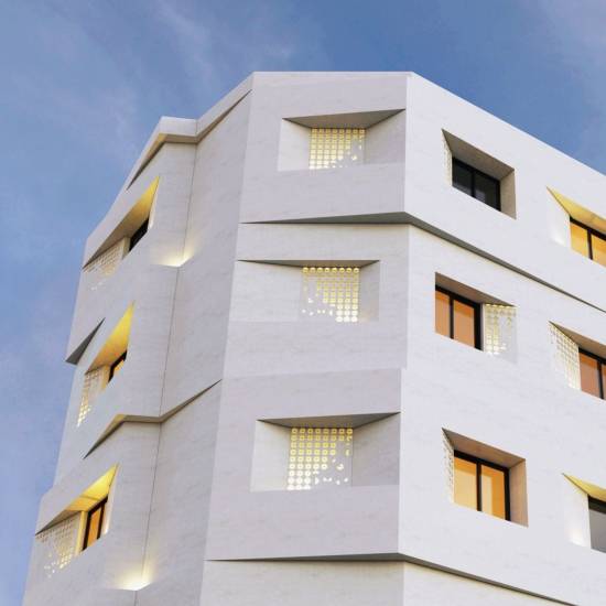 Современные фасады жилых многоэтажных домов и материалы для их отделки