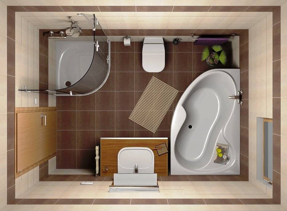 Дизайн маленькой ванной комнаты: идеи с фото
