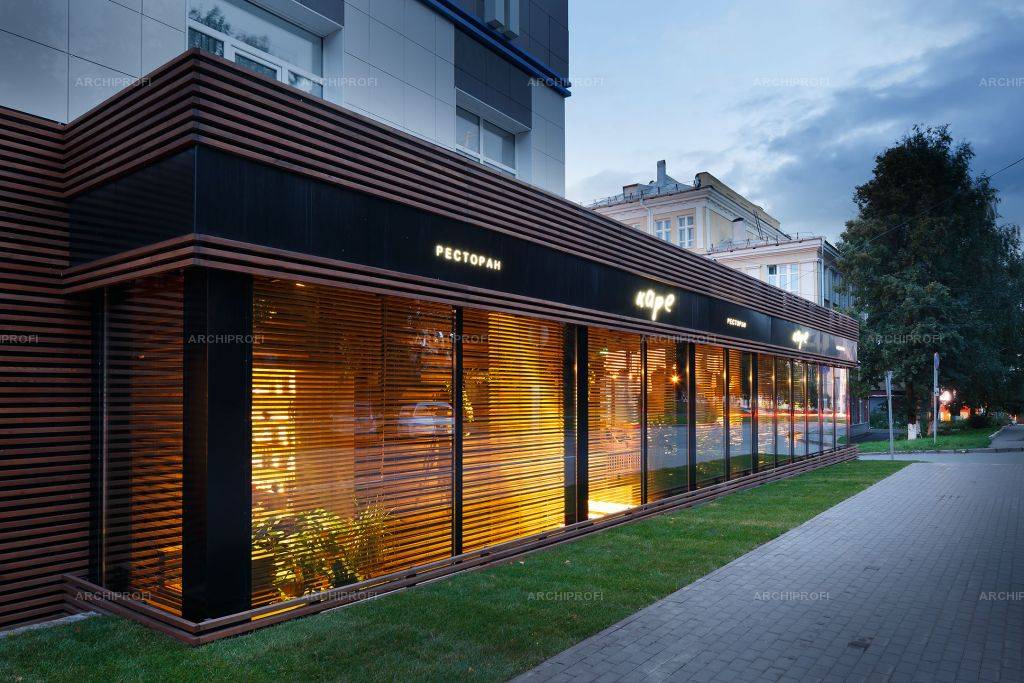 Фасад кафе из дерева – модно, стильно, современно