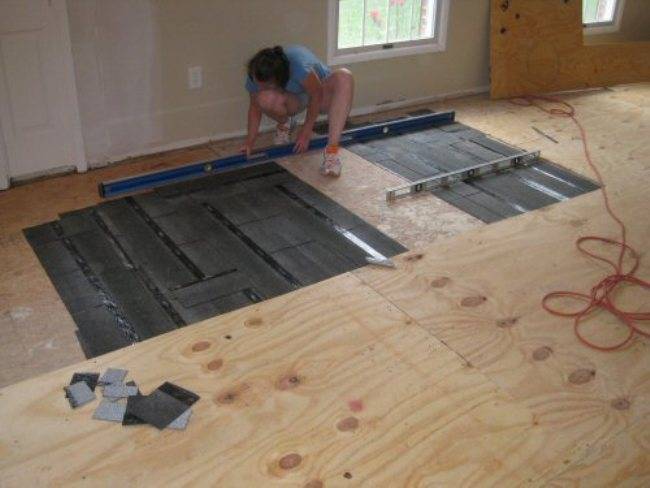 Укладка осб на бетонный пол: как положить osb под линолеум без лаг