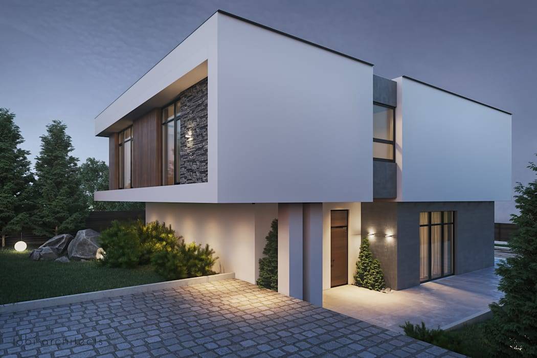 Дизайн фасада частного дома снаружи: варианты красивого экстерьера
 - 49 фото