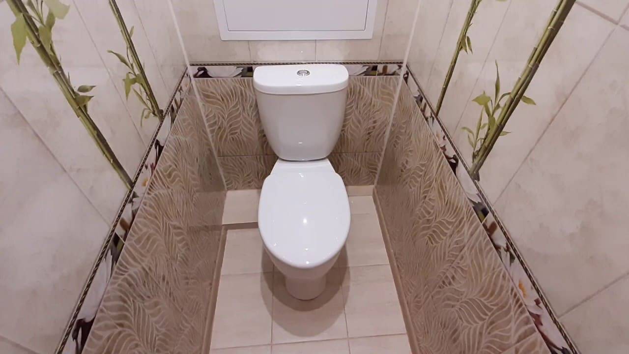 Отделка туалета пластиковыми панелями + фото дизайна, видео