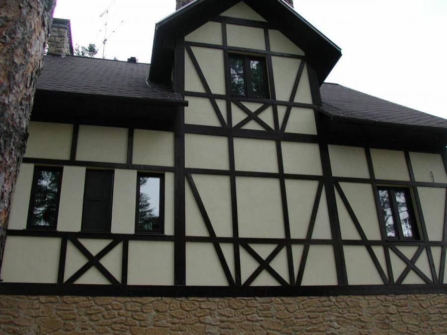 Фасад домов в стиле фахверк